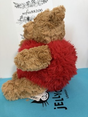 Jellycat BARTHOLOMEW BEAR HEARTTHROB Soft Plush Toy NWT Early