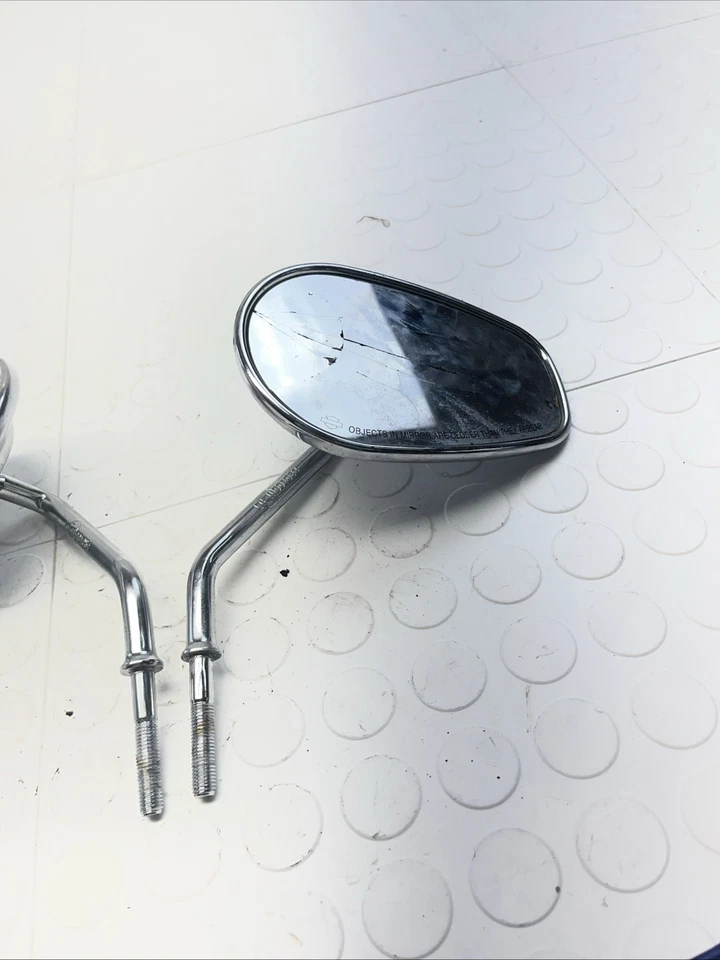 Harley Heritage Softail Classic 2005 FLSTCI espejo retrovisor izquierdo e izquierdo OEM Foto 3 de 4