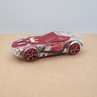 Hot Wheels Nervenhammer klar rot Die Cast Auto Maßstab 1:64 D1