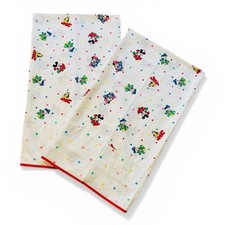 Vintage Disney Curtain Panels Set of 2 Mickey Minnie Mouse