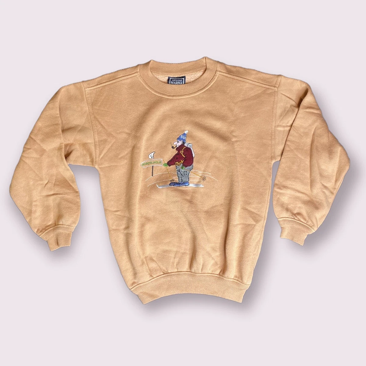 Vintage North Pole Marina Graphic Retro Sweater Size Large Made In Italy