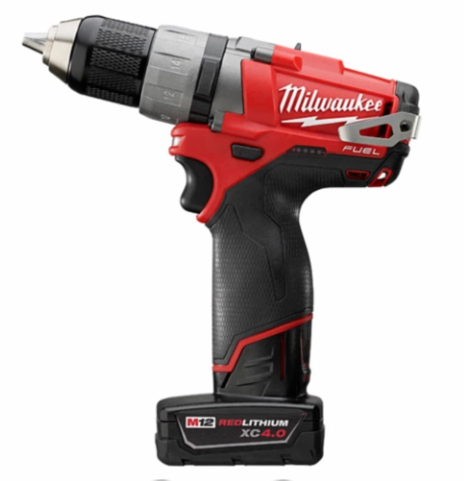 Milwaukee M12 Fuel 12v 1/2" Drill Driver - 2 Batteries, Charger & Molded Case Foto 2 de 4
