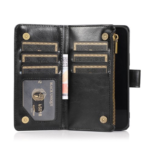 For TCL 30T Card Slots Zipper Wallet Pouch Leather Screen Protector Case Cover - Picture 6 of 72