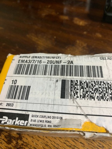 New (Lot of 2) Parker EMA3/7/16-20UNF-2A Diagnostic Fitting Test Point Port - Picture 2 of 3
