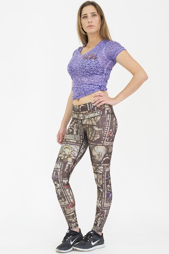 Women's Premium Comfort Unique Print Design Ultra Soft Yoga Pants Leggings - Picture 200 of 228