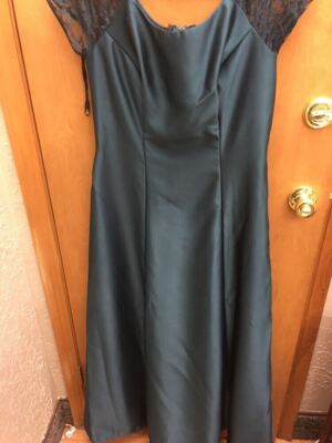 green emerald velvet dress Hunter Green Ruched Maxi Dress With Slit main image 1