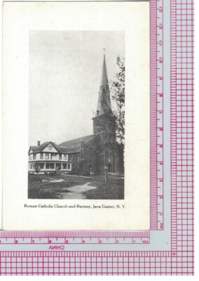 Postcard New York, Java Center, Roman Catholic Church and Rectory ...