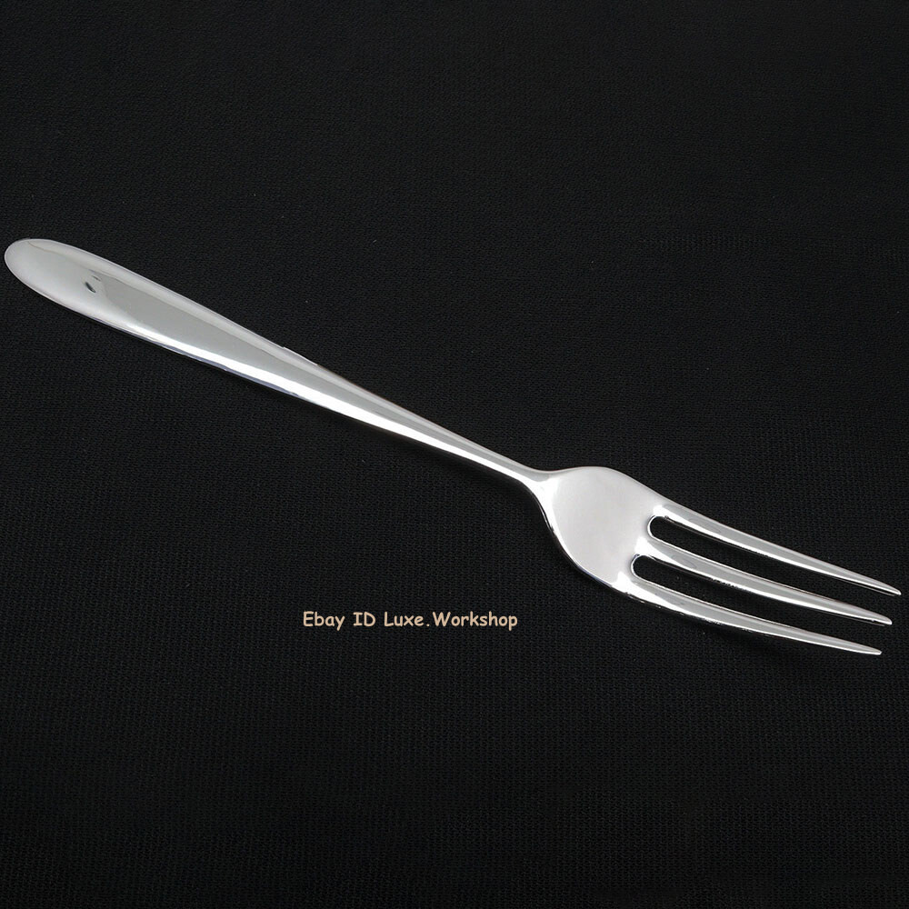 Fine Silver Dessert Fork Solid Pure 999 Silver Tableware Pastry Fork 5.51inchL