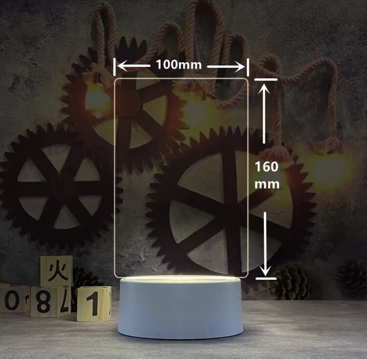 Led Night Light Note Board Rewritable Message Board with soft usb power lamp