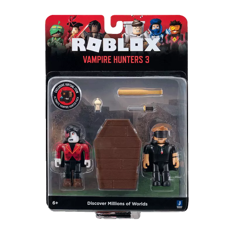 Brand NEW 2021 SERIES 9 Roblox Mini Figure 6 Piece VAMPIRE HUNTER 3 Virtual  Pack