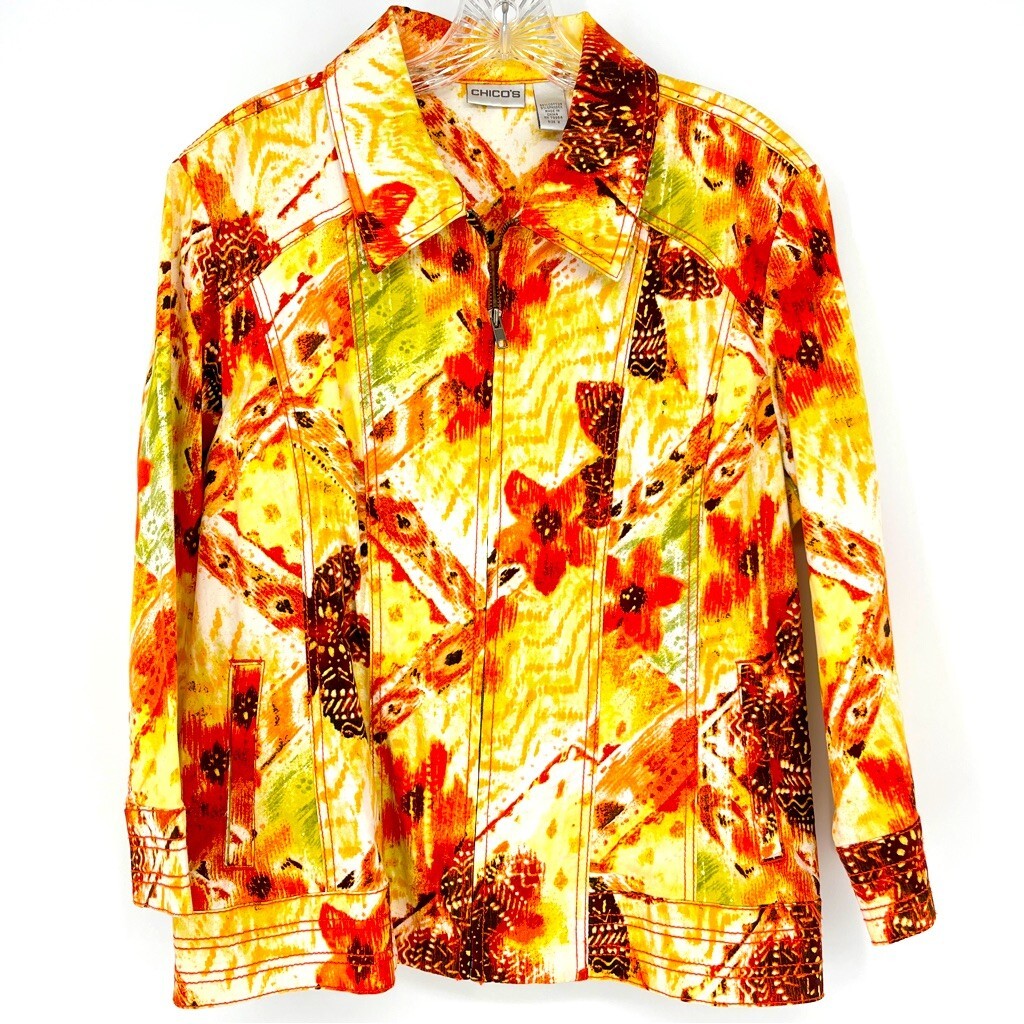 Chico's Jacket Winter Autumn Fall Zip Front Jacke… - image 1