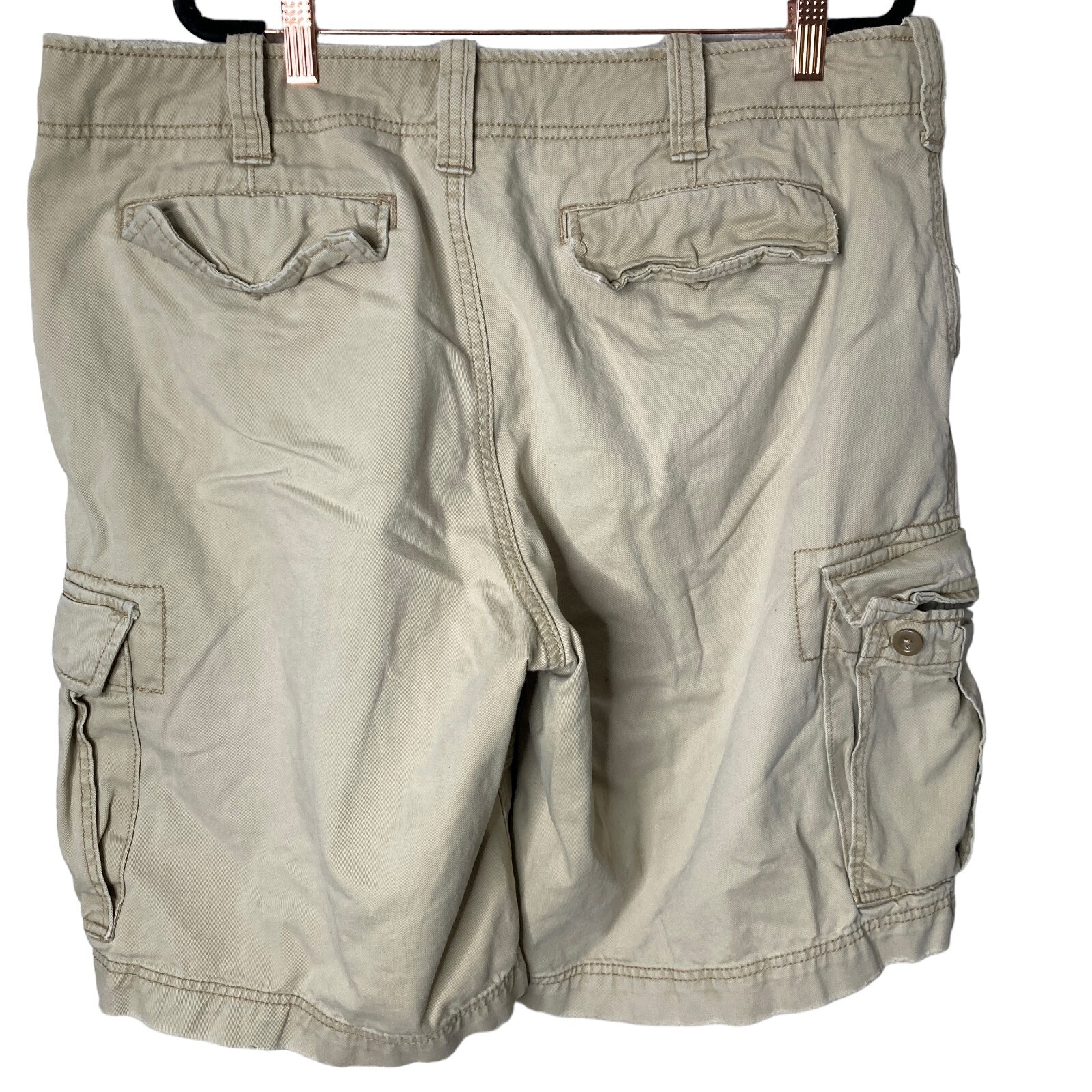 Denim & Supply Ralph Lauren Bermuda Cargo Shorts Mens 36 Khaki thumbnail 2