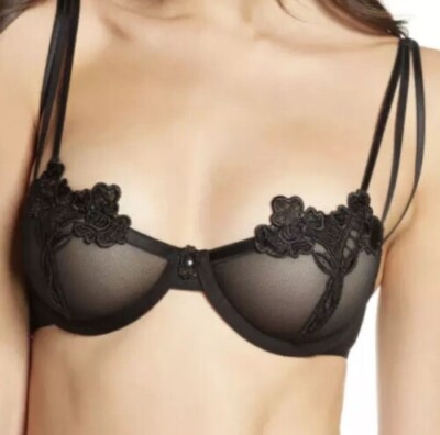 Bluebella  Nova Underwire Demi Bra Black Size 30DD US