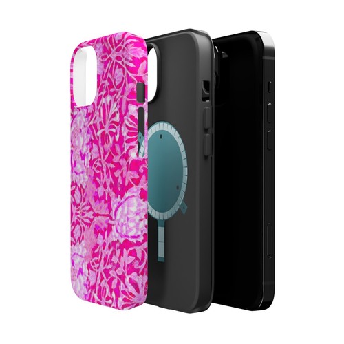 Magsafe Phone Case for iPhones 13-14 Pink Floral Art - Picture 12 of 81
