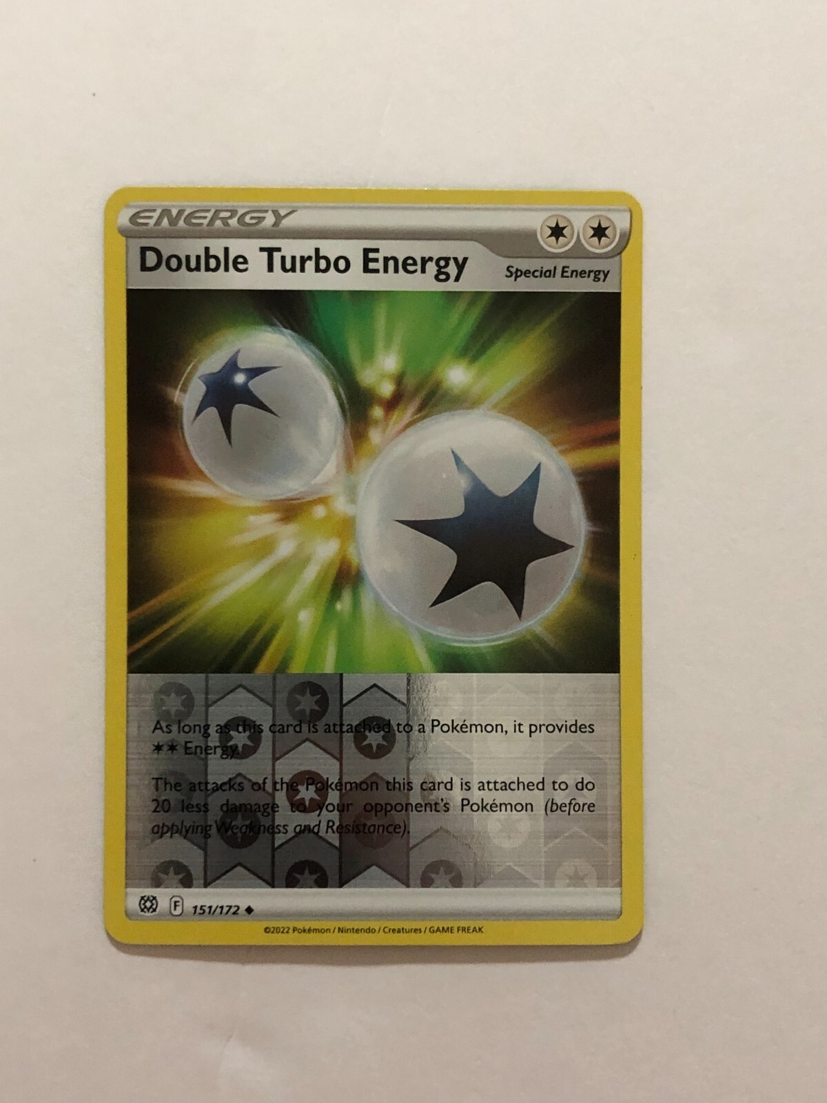 Pokemon Card Brilliant Stars Reverse Holographic Double Turbo Energy 151/172  NM