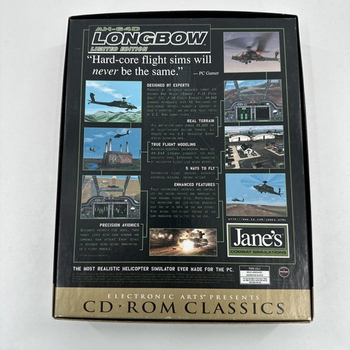 Janes AH-64 D Longbow Origins Sys 1996 PC CD-Rom Box Limited Edition - Picture 8 of 16