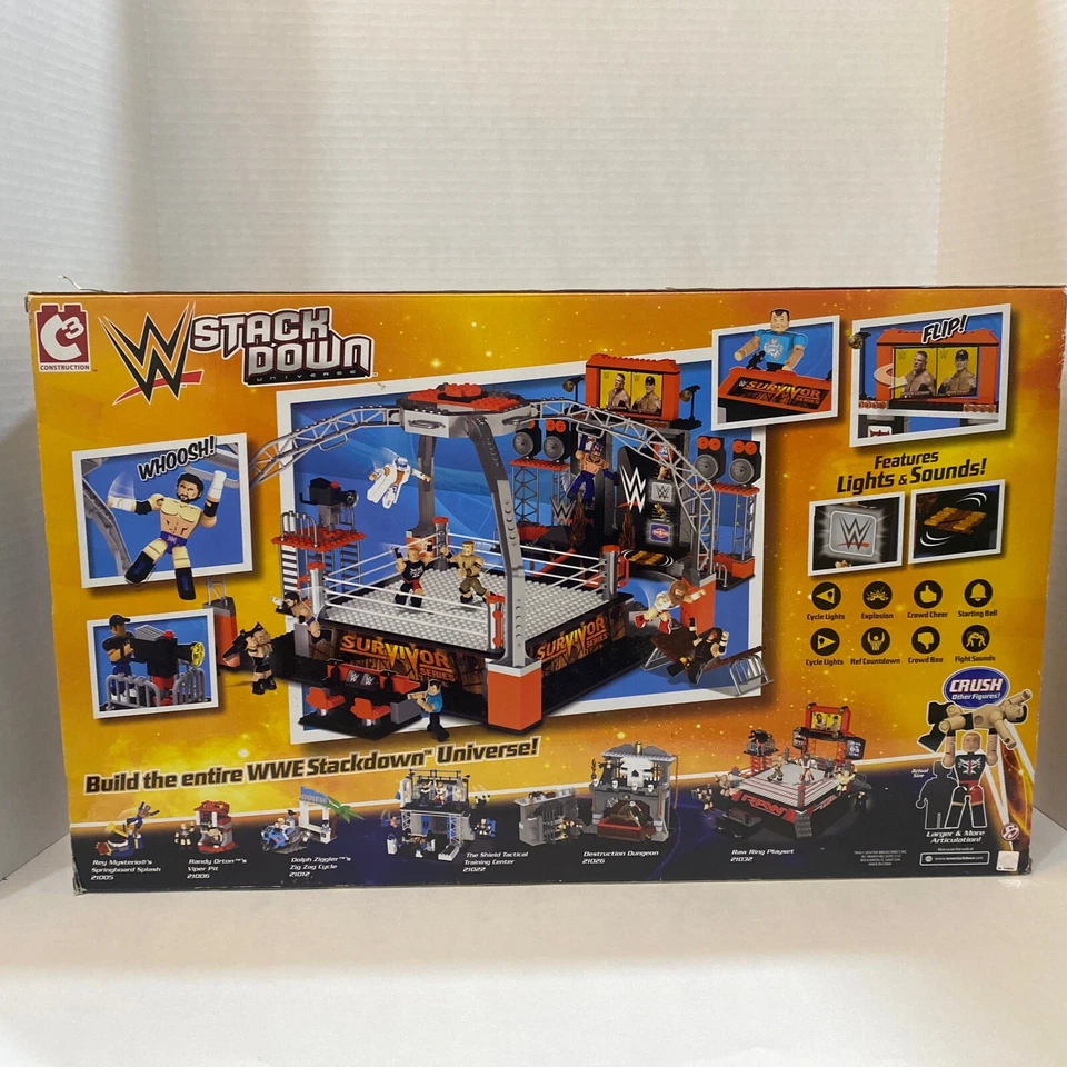 RARO WWE C3 Stackdown Survivor Deluxe Anillo Conjunto de Construcción John Cena 21041 NUEVO Foto 4 de 4