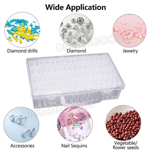 New 64 Grid Diamond Painting Storage Box Art Nail Bead Accessories Case Kit AU - Picture 9 of 10