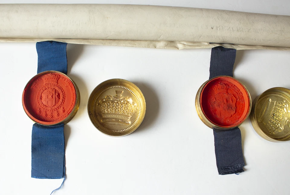 1825 Grant of Arms on Vellum – Sir William Adams – College of Arms Seals - Image 4 of 4