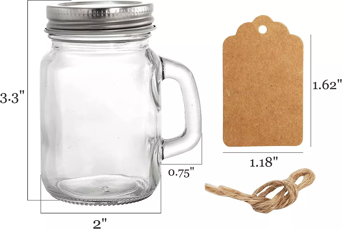 Small Clear Glass Mason Jar Mugs With Lids