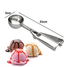 Ice Cream Scoop Scooper 5cm Mash Potato Cookie Dough Stainless Steel Spoons