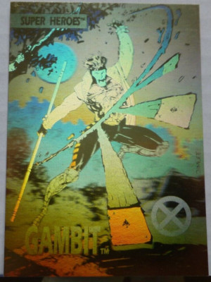 TCS 439  Impel 1992 Marvel X-Men Series 1  Hologram Card Gambit XH-3
