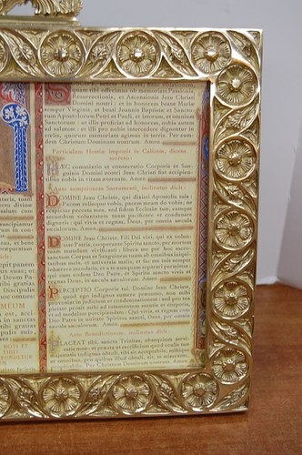 Bonito conjunto tradicional de tarjetas de misa de iglesia de latón - Tarjetas de altar cáliz co. #101 - Imagen 8 de 13