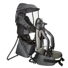 ClevrPlus Baby Backpack Camping Hiking Child Toddler Carrier Shade Visor, Grey