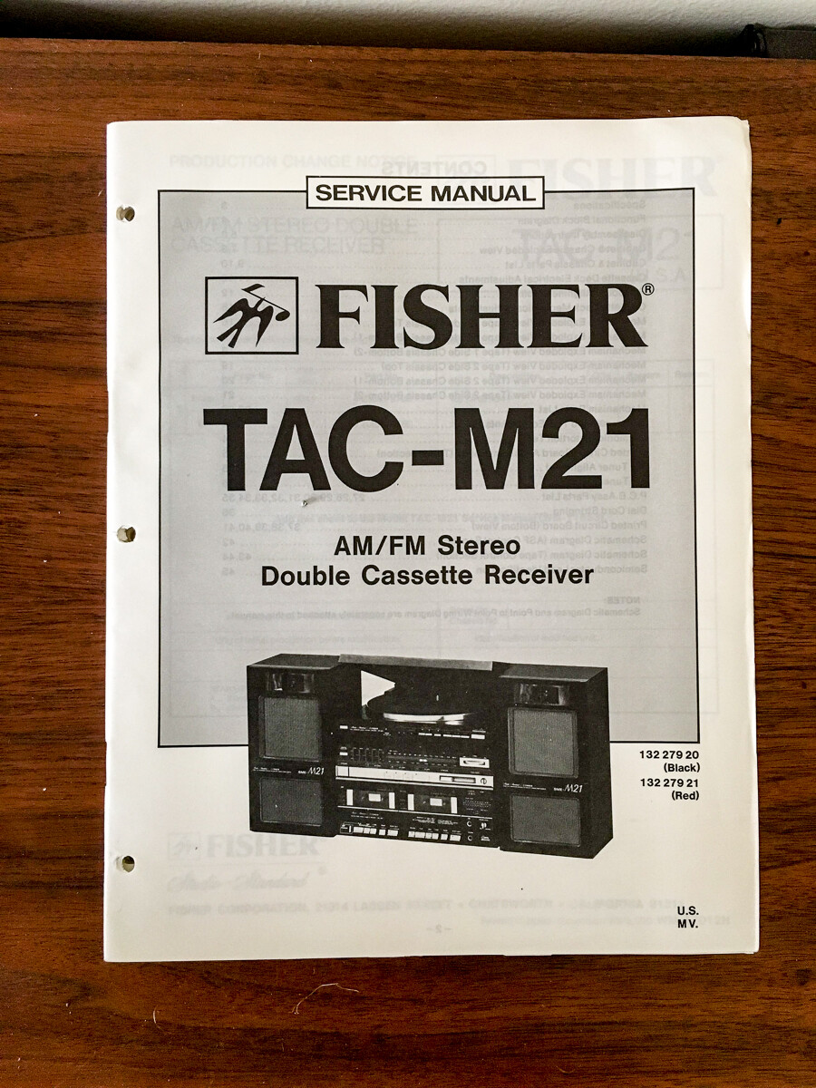 Fisher TAC-M21 Stereo Original Service Manual Repair Guide