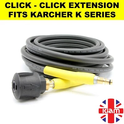 Karcher K Series Pressure Washer Jet Hose Click Click Extension K2 K3 K4 K5 K7