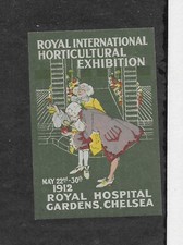 GREAT BRITAIN 1912 ROYAL HOSPITAL GARDENS CHELSEA LABEL (CC254)