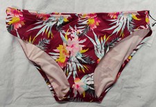 Shade  Shore Mid Rise Full Swim Bottoms, Berry Floral, XL 8941, NWT, SHIPS FREE