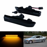 1 Paar Seitenblinker Schwarz FüR BMW 3Er E36 M3 1996-2000, X5 E53 Blinker Gelb