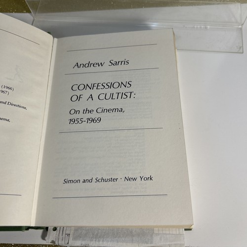 1969 Confessions of a Cultist: On the Cinema 1955/1969 - Andrew Sarris Hardcover - Picture 11 of 18