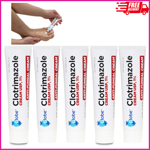 5 Pack Anti-Fungal Cream Cure Athletes Foot, Jock Itch,Compare to Lotrimin AF 1% - Picture 1 of 9