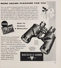 1955 Print Ad Bausch & Lomb Binoculars How to Choose Rochester,New York