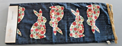 Tabitha Webb Table Runner Floral Bunnies Rabbits Easter Spring 14'' X 72'' New