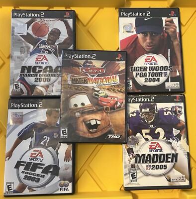 PlayStation 2 Bundle  5 Games With Cases.  