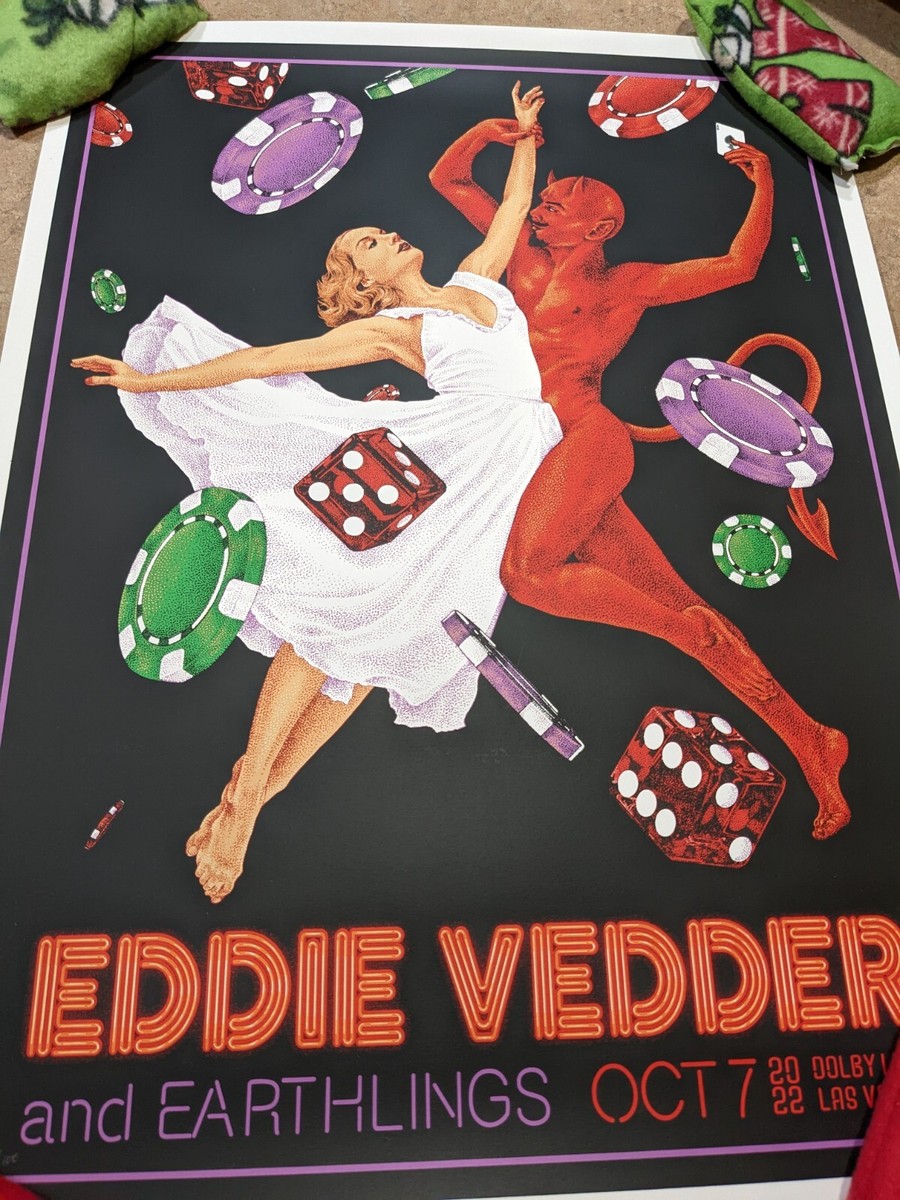 Pittides Eddie Vedder Las Vegas Artist Signed ed/100 Pearl Jam