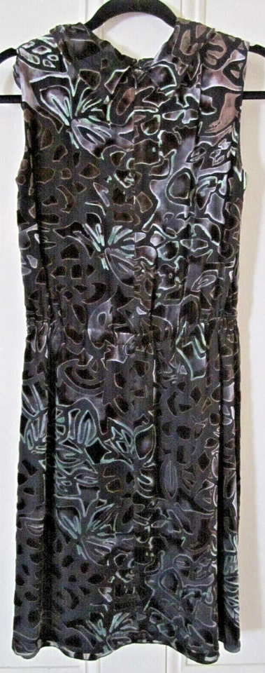 Armani Collezioni sleeveless gray burnout velvet dress, approx. ladies' size 4