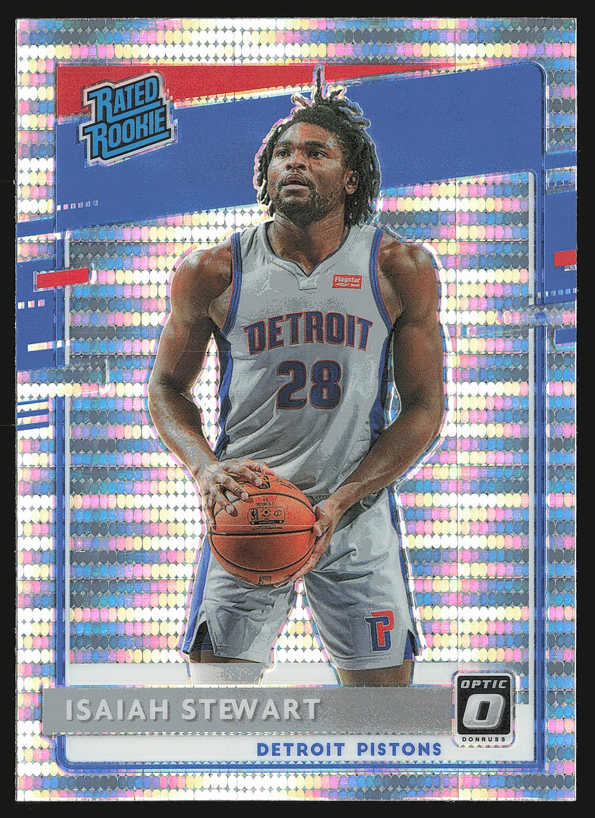 2020-21 Donruss Optic #166 Isaiah Stewart Silver Pulsar RC