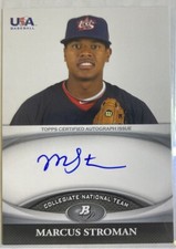 Marcus Stroman 2011 Bowman Platinum USA Baseball Rookie Auto #USA-MS Yankees