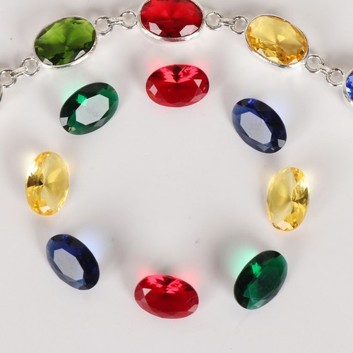 32 Ct./8 Pcs Oval Cut Red Ruby, Emerald, Citirne & Blue Sapphire Mix Stones Lot - Picture 2 of 5
