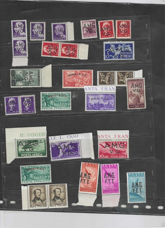 ITALY-1947-AMG FTT-TRIESTE-OCCUPATION-SELECTION-APPEAR MNH-GUM TONING-F-VF#400