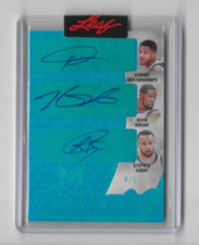 Stephen Curry Giannis Durant Lillard Edwards 2023 Leaf Magnificence 5 Auto # 4/5