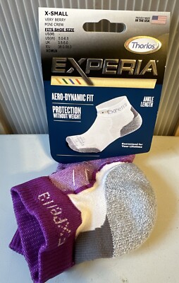 THORLOS EXPERIA Jet Berry  MICRO MINI Low Cut Crew Socks XS 5-6.5 NWT