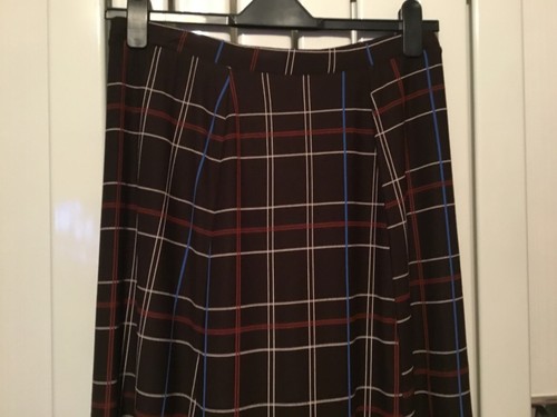 Next brown check stretch midi skirt. Size 14. NWT - Picture 5 of 6