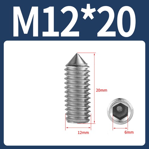 Tornillos de punta de cono de acero inoxidable 304 M3 M4 M5 M6-M12 juego de tornillos hexagonales - Imagen 78 de 82