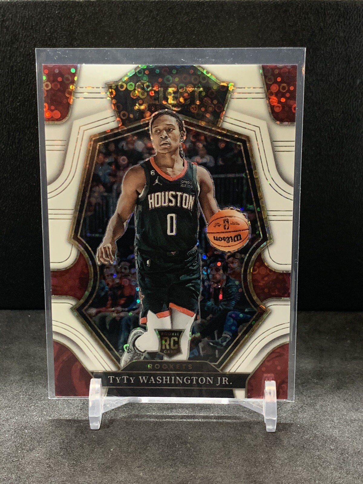 TYTY WASHINGTON JR. 2022-23 SELECT PREMIER LEVEL ROOKIE WHITE DISCO RC /75
