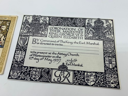 Official Pocket King George VI Coronation Programme + Invitation 12/05/1937 - Picture 4 of 4